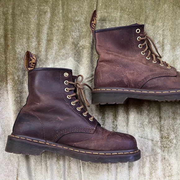 Martens 1460 Crazy Horse Leather Boots USMen8/W10, Brown